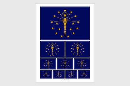 Indiana Flag Stickers