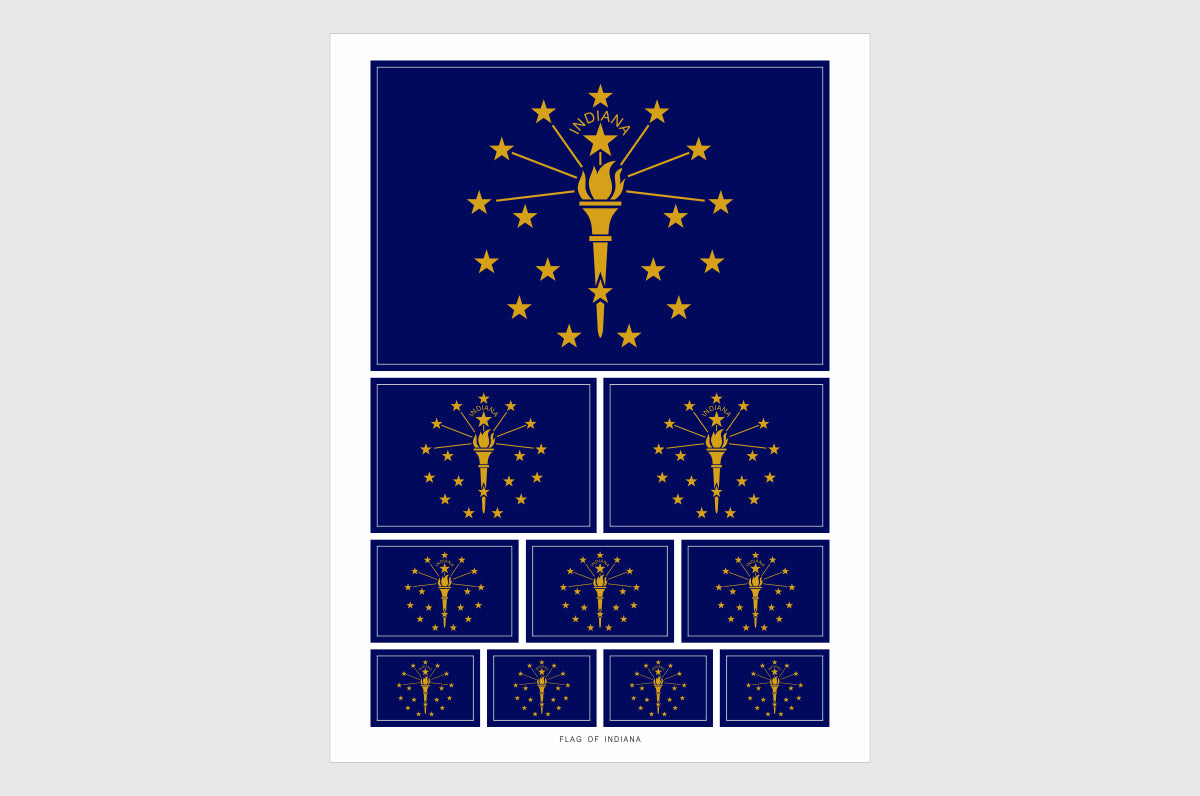 Indiana Flag Stickers