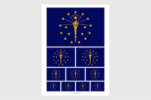 Indiana Flag Stickers