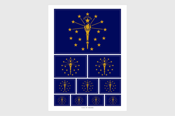 Indiana Flag Stickers