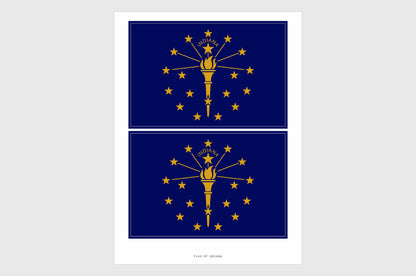 Indiana Flag Stickers