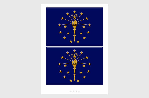 Indiana Flag Stickers
