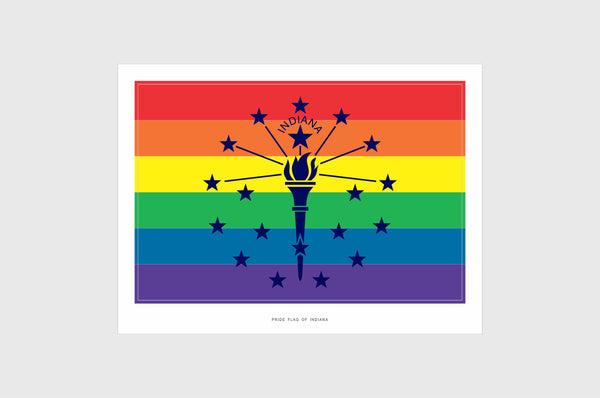 Indiana LGBTQ Pride Flag Stickers
