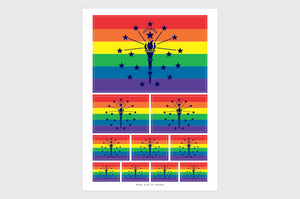 Indiana LGBTQ Pride Flag Stickers