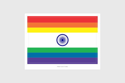 India LGBTQ Pride Flag Stickers