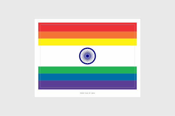 India LGBTQ Pride Flag Stickers