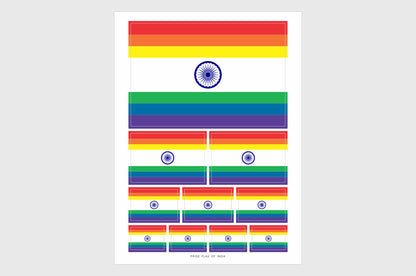 India LGBTQ Pride Flag Stickers