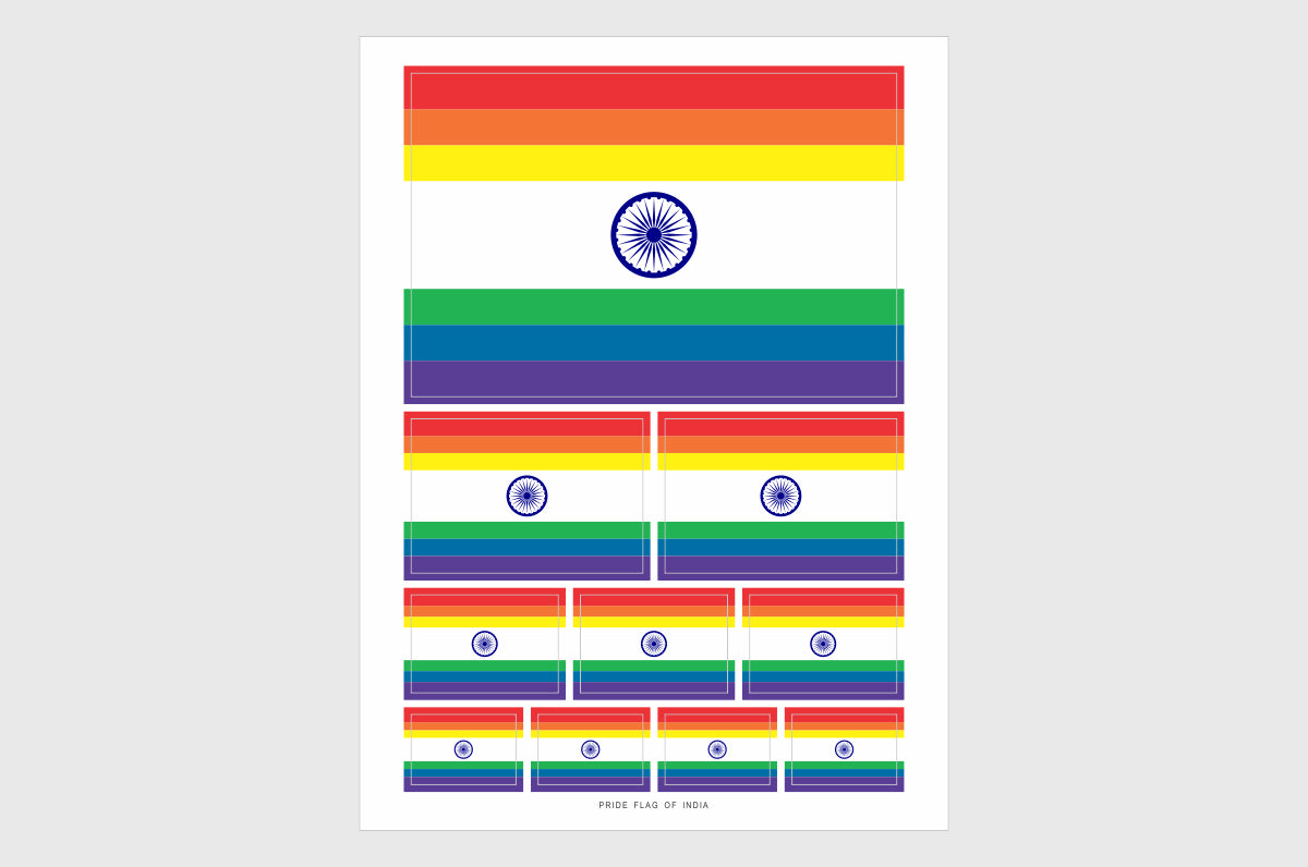 India LGBTQ Pride Flag Stickers