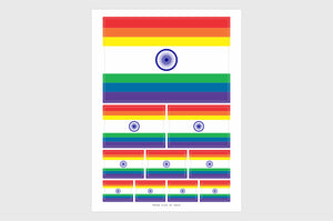 India LGBTQ Pride Flag Stickers
