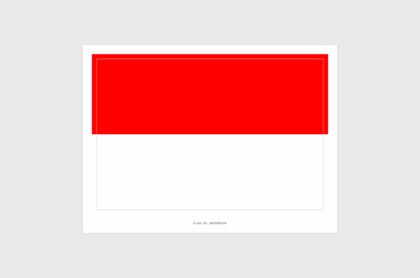 Indonesia Flag Sticker, Weatherproof Vinyl Indonesia Flag Stickers