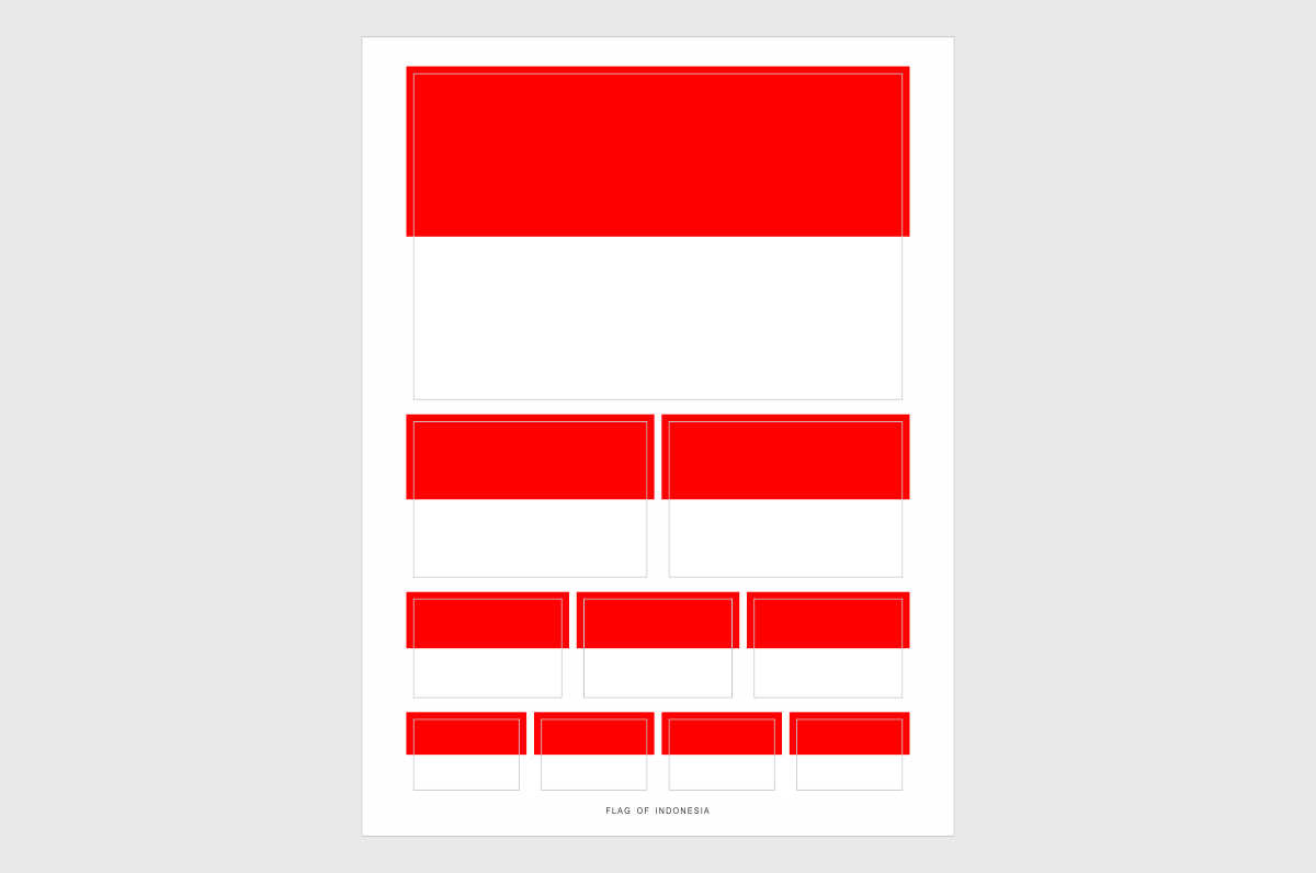 Indonesia Flag Sticker, Weatherproof Vinyl Indonesia Flag Stickers