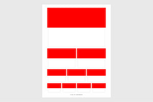 Indonesia Flag Sticker, Weatherproof Vinyl Indonesia Flag Stickers