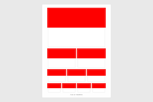 Indonesia Flag Sticker, Weatherproof Vinyl Indonesia Flag Stickers