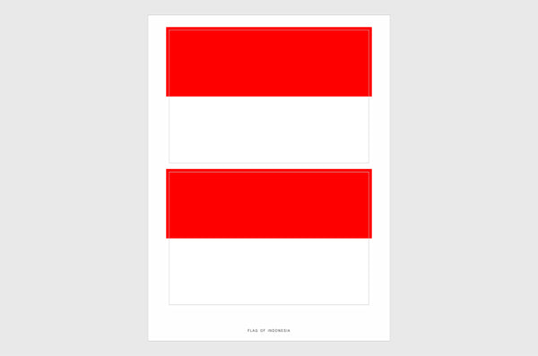 Indonesia Flag Sticker, Weatherproof Vinyl Indonesia Flag Stickers