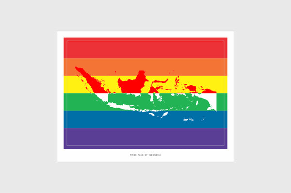 Indonesia LGBTQ Pride Flag Stickers