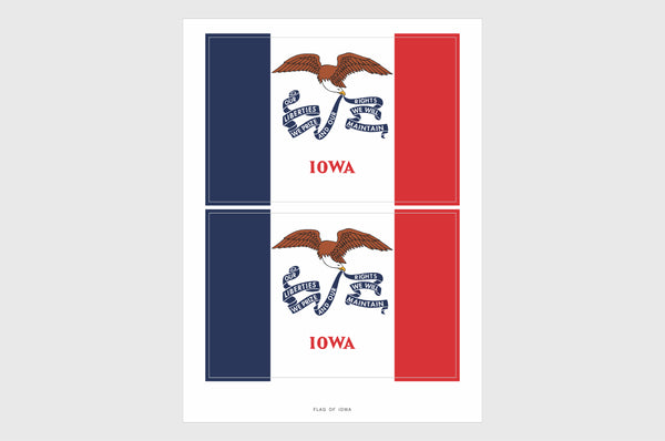 Iowa Flag Stickers