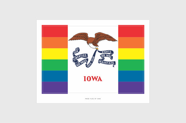 Iowa LGBTQ Pride Flag Stickers