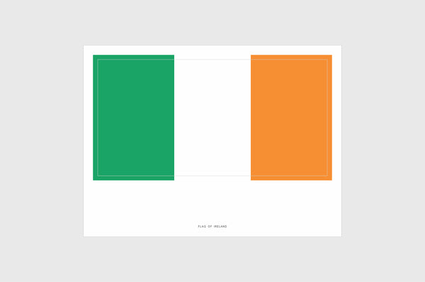 Ireland Flag Sticker, Weatherproof Vinyl Irish Flag Stickers