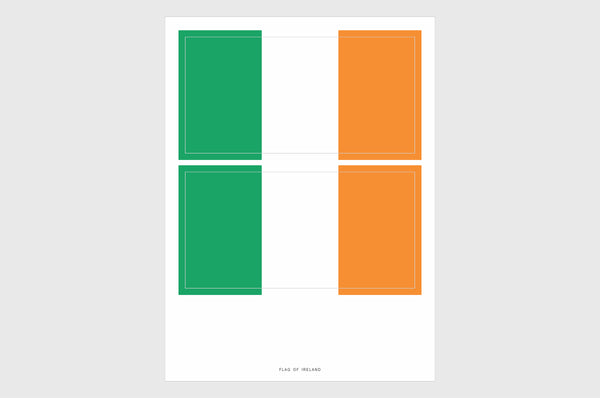 Ireland Flag Sticker, Weatherproof Vinyl Irish Flag Stickers