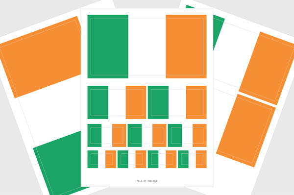 Ireland Flag Sticker, Weatherproof Vinyl Irish Flag Stickers