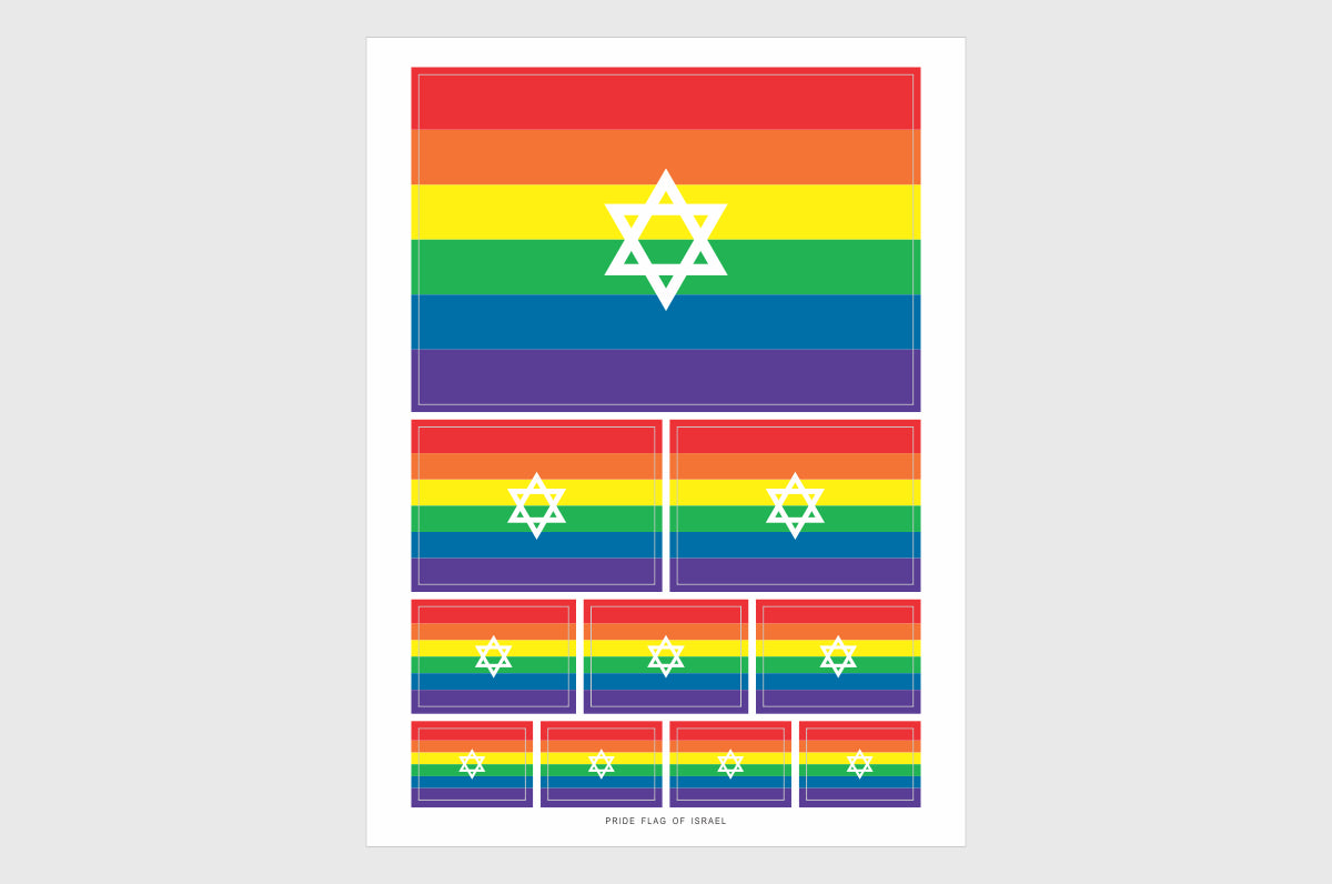 Israel LGBTQ Pride Flag Stickers