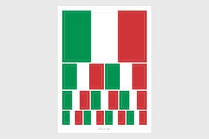 Italy Flag Sticker, Weatherproof Vinyl Italian Flag Stickers