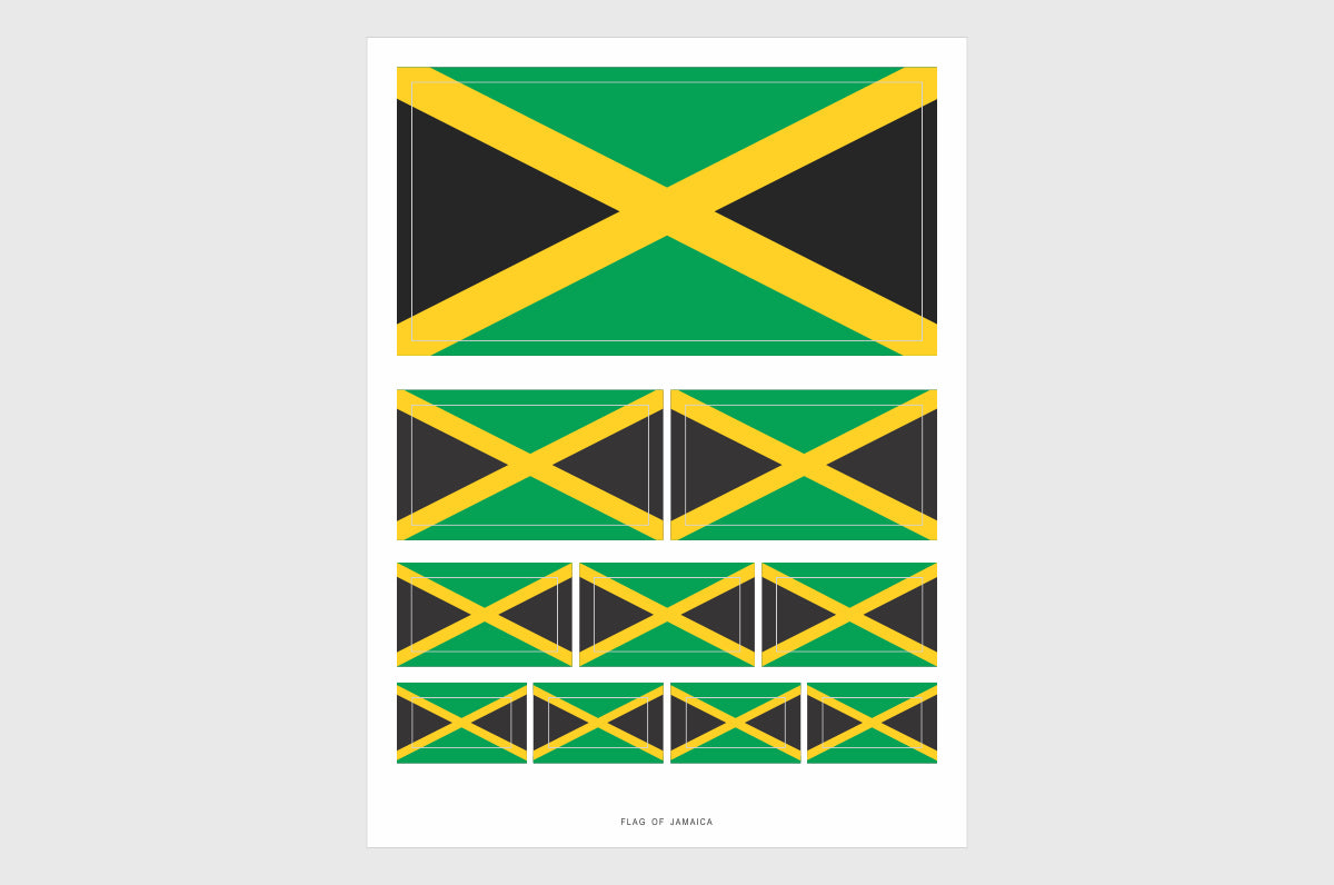 Jamaica Flag Stickers