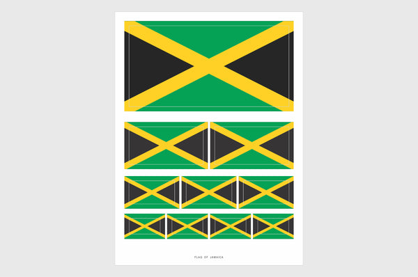 Jamaica Flag Stickers