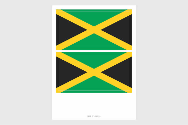 Jamaica Flag Stickers