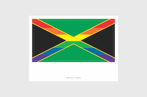 Jamaica LGBTQ Pride Flag Stickers