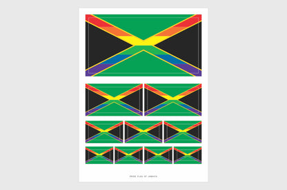 Jamaica LGBTQ Pride Flag Stickers