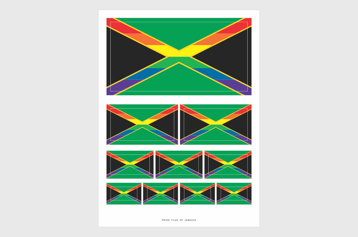 Jamaica LGBTQ Pride Flag Stickers