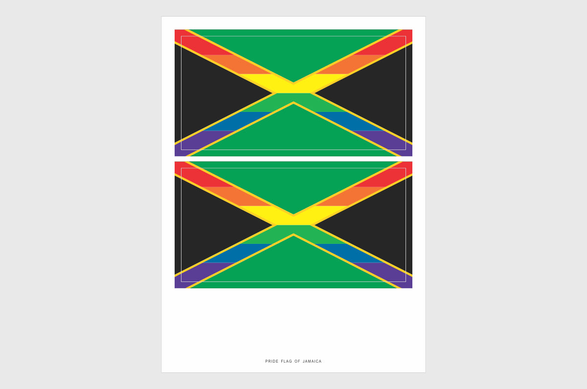 Jamaica LGBTQ Pride Flag Stickers