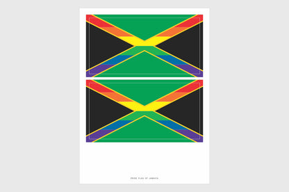 Jamaica LGBTQ Pride Flag Stickers