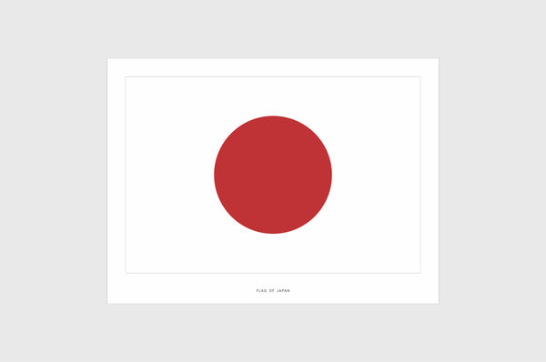 Japan Flag Sticker, Weatherproof Vinyl Japanese Flag Stickers