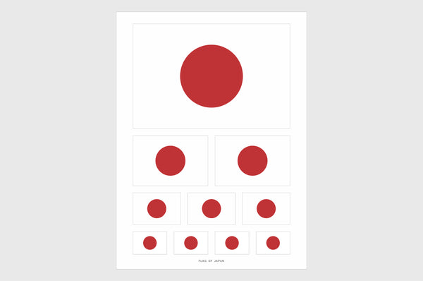 Japan Flag Stickers