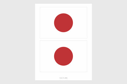 Japan Flag Stickers
