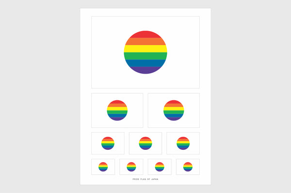 Japan LGBTQ Pride Flag Stickers