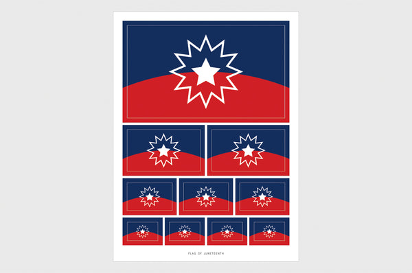 Juneteenth Flag Sticker Without Date, Weatherproof Vinyl Juneteenth Emancipation Jubilee Day Flag Stickers