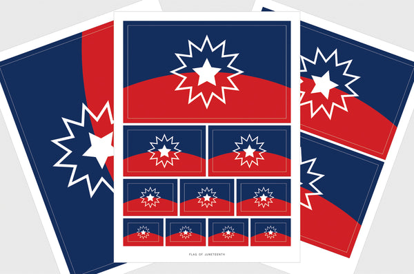 Juneteenth Flag Sticker Without Date, Weatherproof Vinyl Juneteenth Emancipation Jubilee Day Flag Stickers
