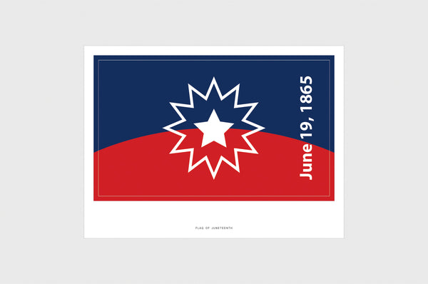 Juneteenth Flag Sticker With Date, Weatherproof Vinyl Juneteenth Emancipation Jubilee Day Flag Stickers / June 19th 1865