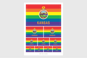 Kansas LGBTQ Pride Flag Stickers