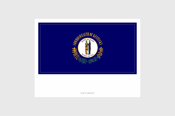 Kentucky Flag Sticker, Weatherproof Vinyl Kentucky Flag Stickers