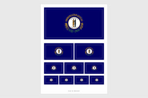 Kentucky Flag Sticker, Weatherproof Vinyl Kentucky Flag Stickers