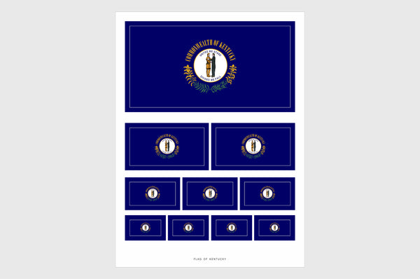 Kentucky Flag Sticker, Weatherproof Vinyl Kentucky Flag Stickers