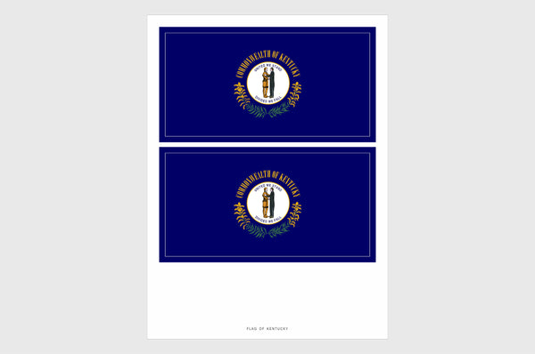 Kentucky Flag Sticker, Weatherproof Vinyl Kentucky Flag Stickers