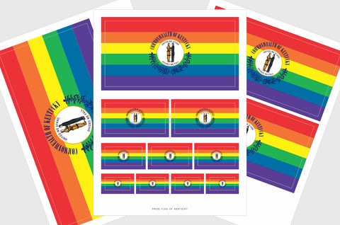 Kentucky LGBTQ Pride Flag Stickers