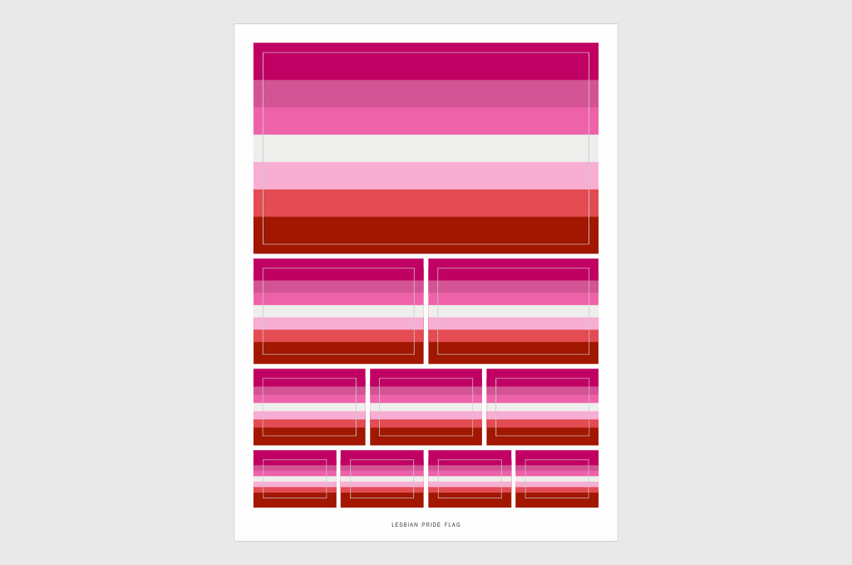 Lesbian Pride Flag Stickers