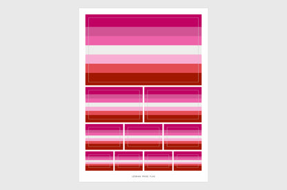 Lesbian Pride Flag Stickers