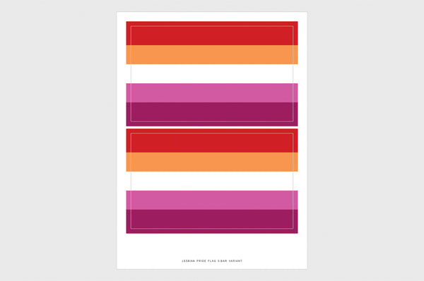 Sunset Lesbian Pride Flag Stickers (2019)